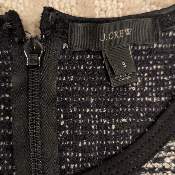 J. Crew Tweed Mini Fit & Flare Dress Wool Blend - Women's sz 6 - Picture 4 of 7